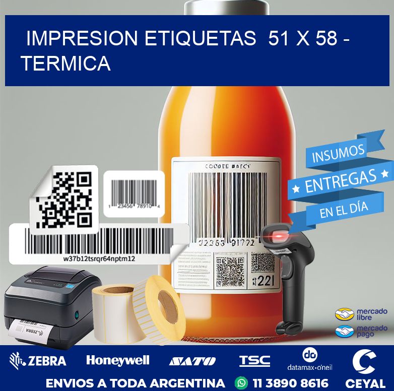 impresion etiquetas  51 x 58 – termica
