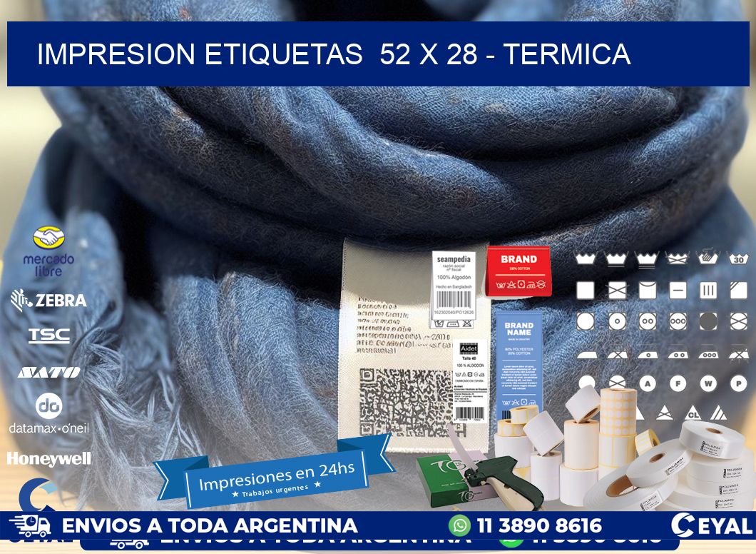 impresion etiquetas  52 x 28 – termica