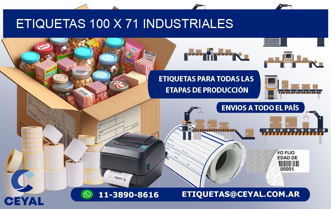 ETIQUETAS 100 x 71 INDUSTRIALES