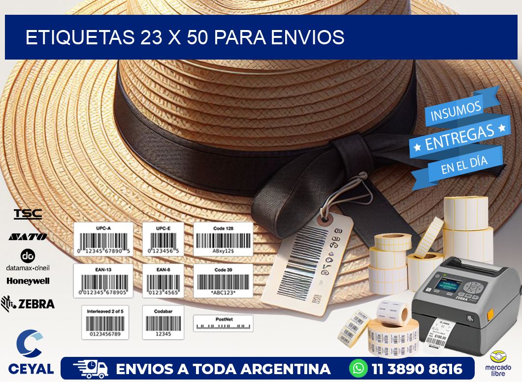 ETIQUETAS 23 x 50 PARA ENVIOS