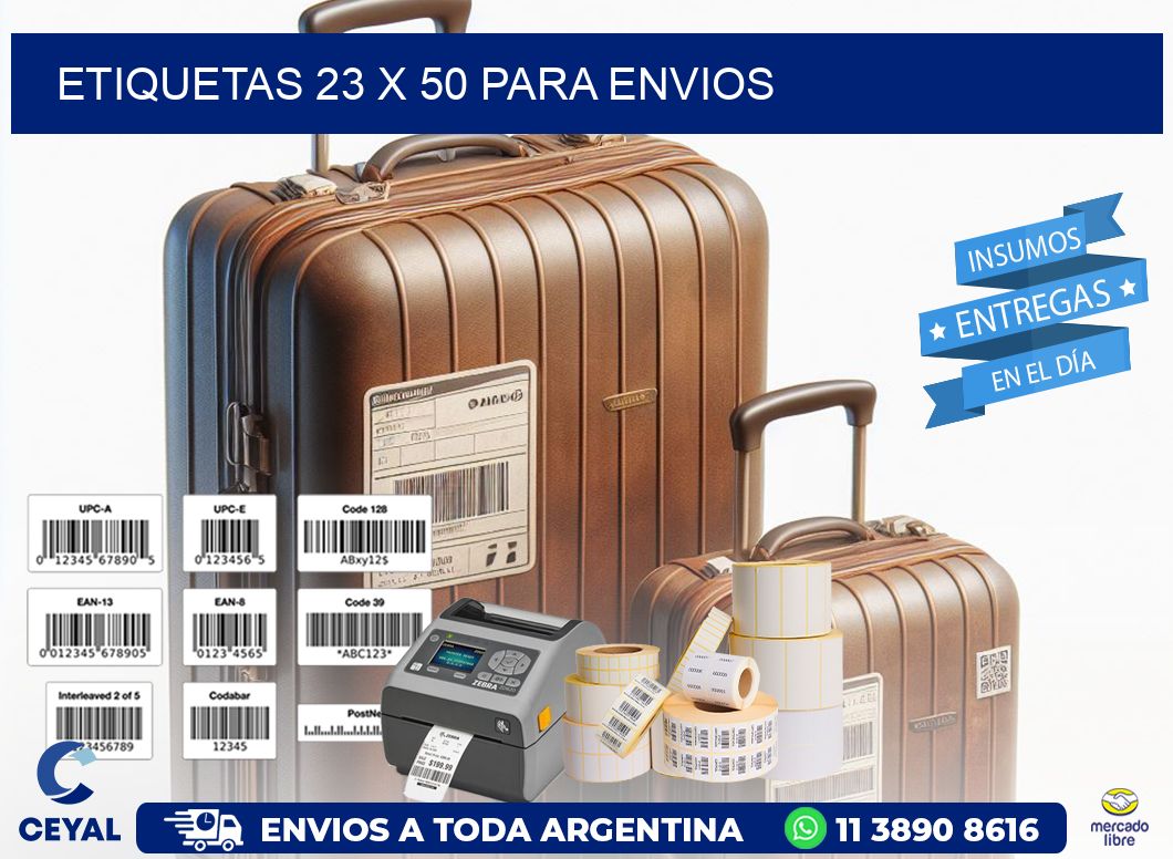 ETIQUETAS 23 x 50 PARA ENVIOS