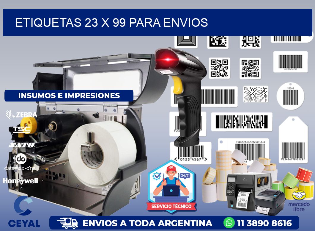 ETIQUETAS 23 x 99 PARA ENVIOS