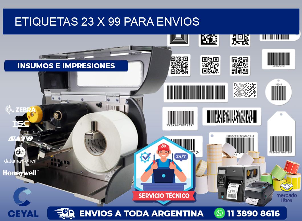ETIQUETAS 23 x 99 PARA ENVIOS