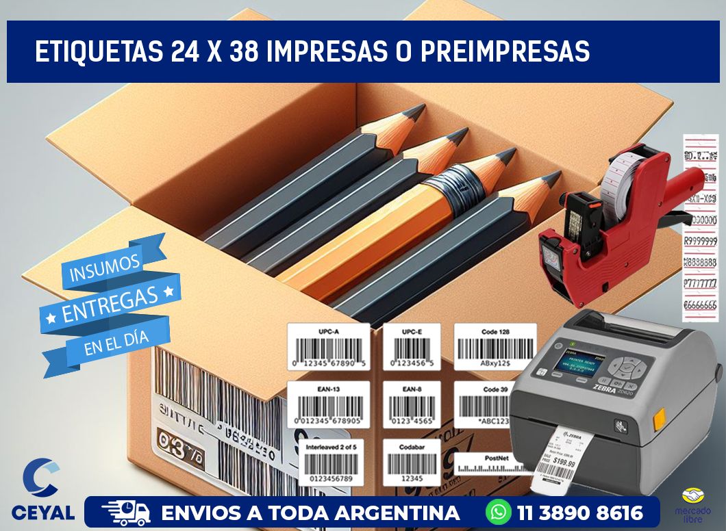 ETIQUETAS 24 x 38 IMPRESAS O PREIMPRESAS