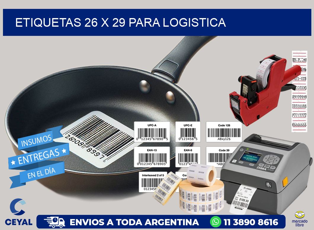 ETIQUETAS 26 x 29 PARA LOGISTICA