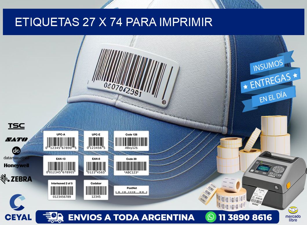 ETIQUETAS 27 x 74 PARA IMPRIMIR
