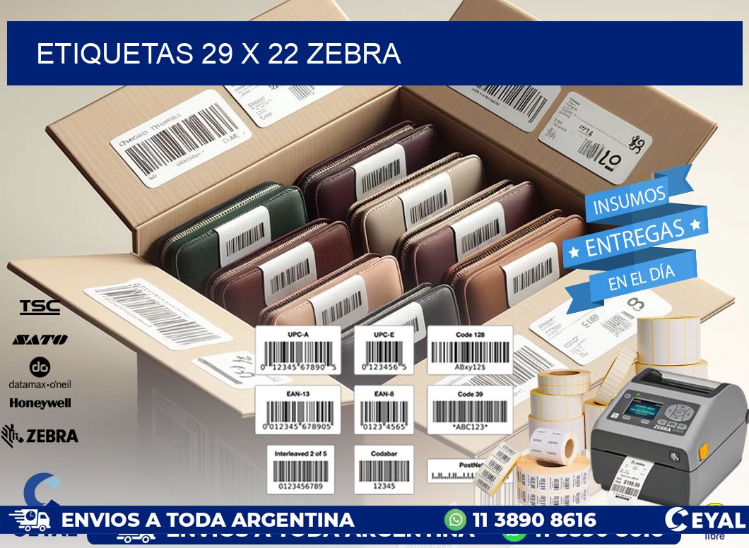 ETIQUETAS 29 x 22 ZEBRA