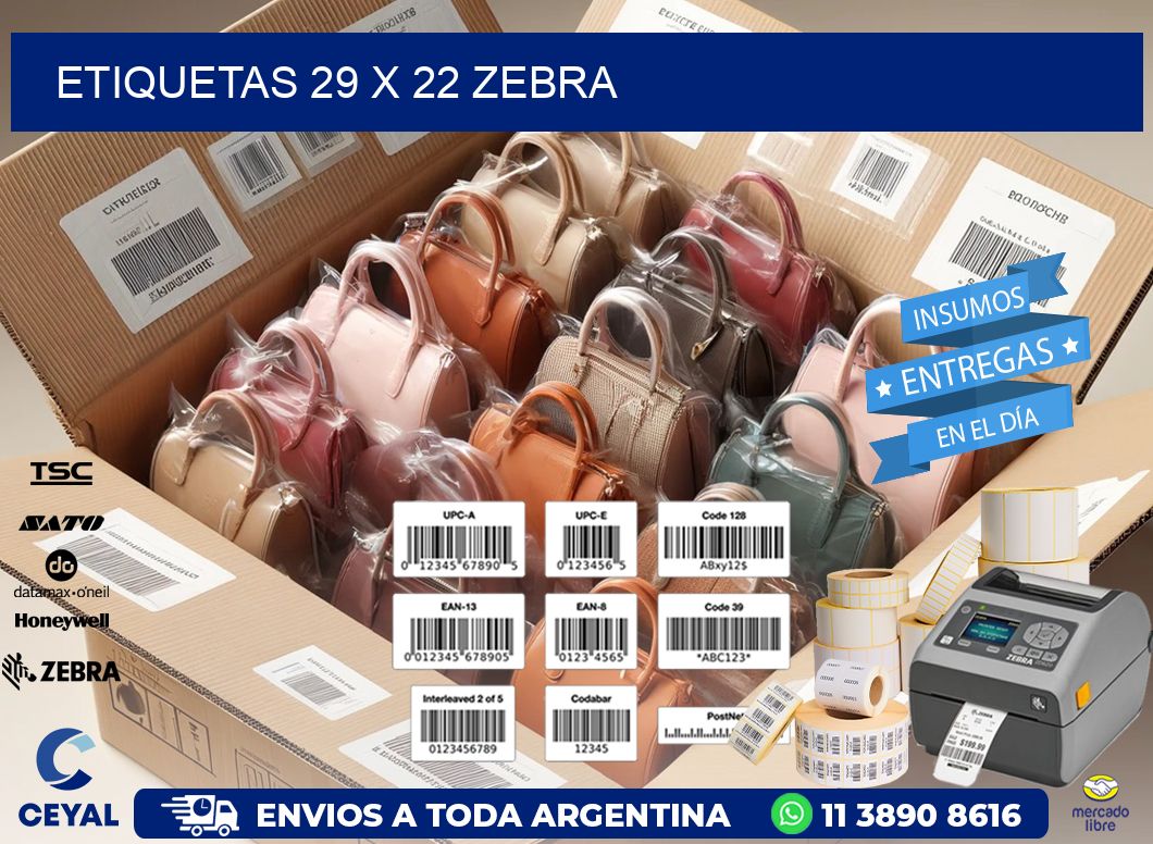 ETIQUETAS 29 x 22 ZEBRA