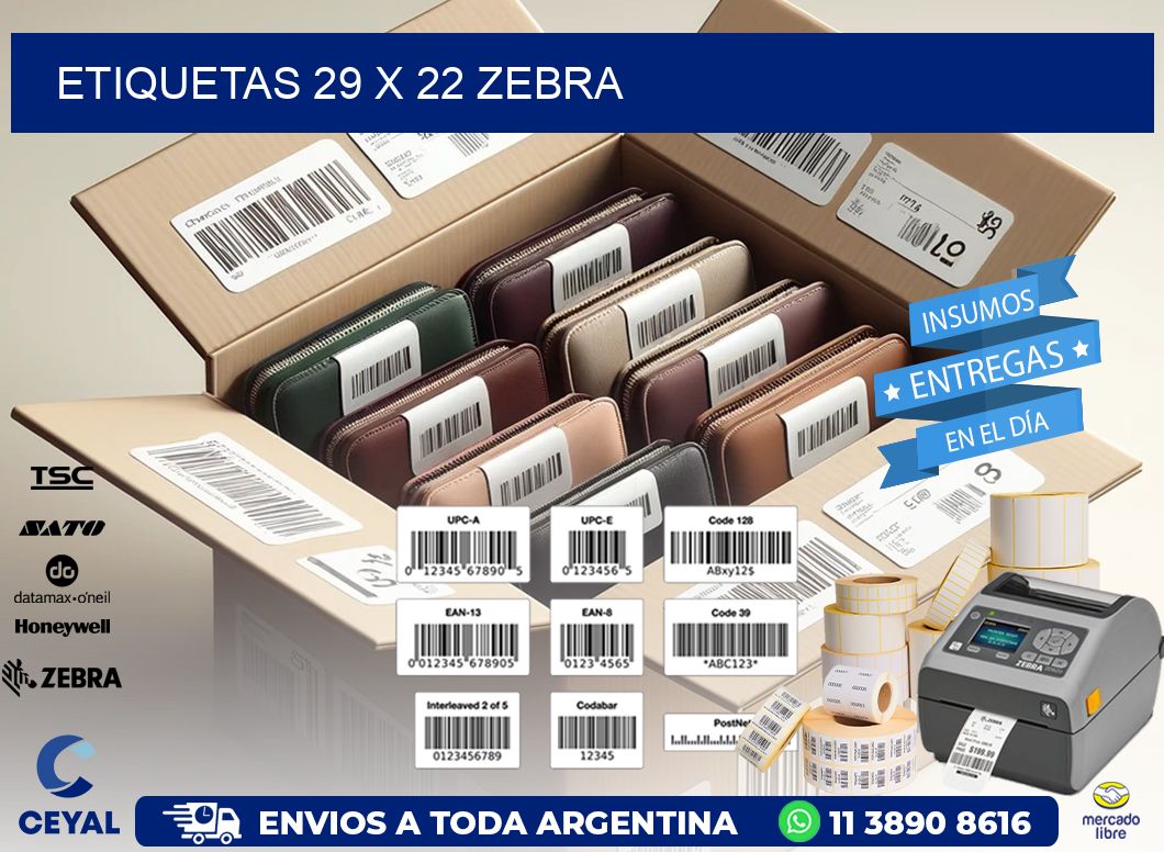 ETIQUETAS 29 x 22 ZEBRA