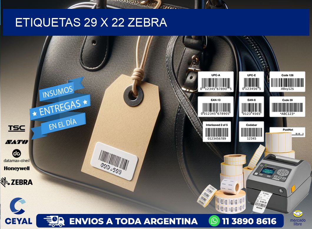 ETIQUETAS 29 x 22 ZEBRA