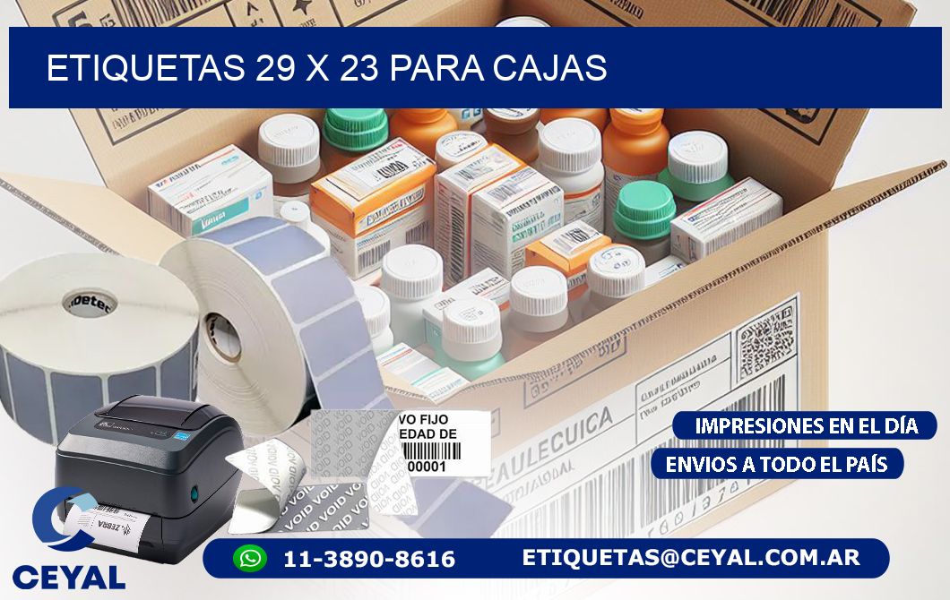 ETIQUETAS 29 x 23 PARA CAJAS