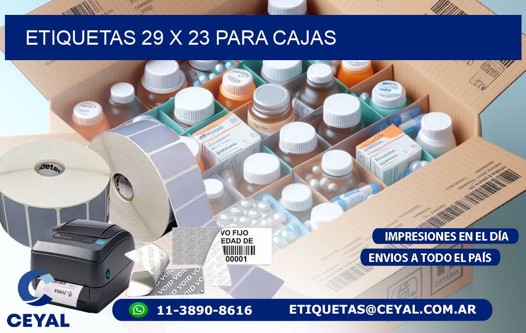 ETIQUETAS 29 x 23 PARA CAJAS