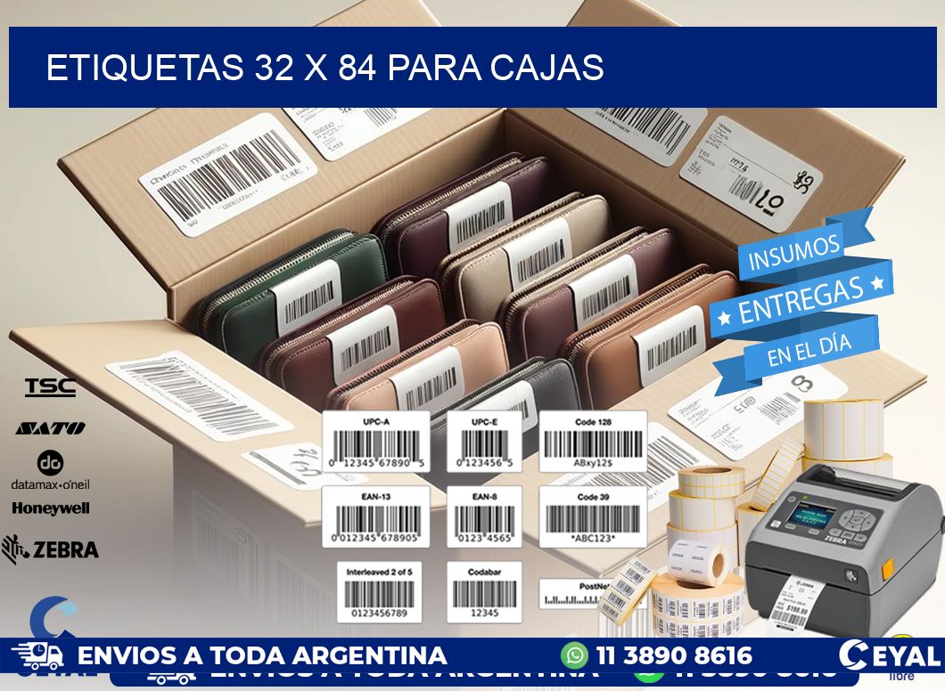 ETIQUETAS 32 x 84 PARA CAJAS