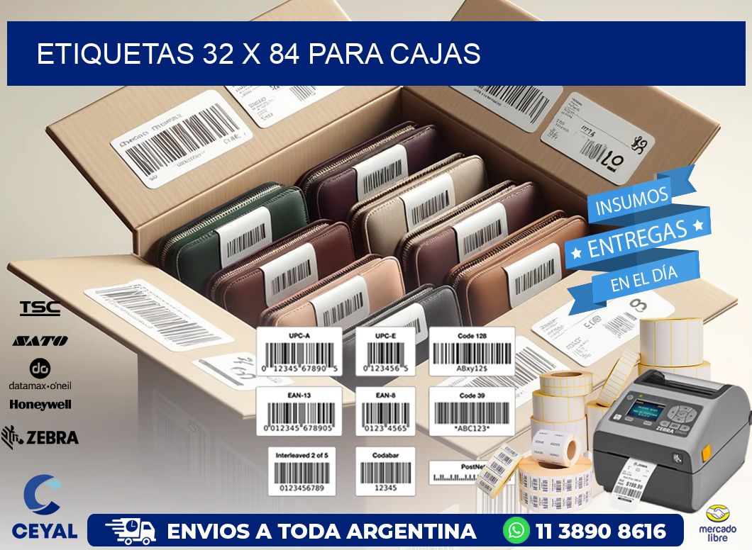 ETIQUETAS 32 x 84 PARA CAJAS