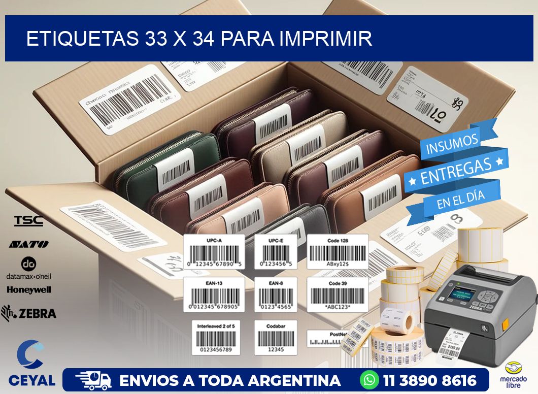 ETIQUETAS 33 x 34 PARA IMPRIMIR