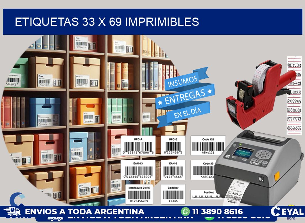 ETIQUETAS 33 x 69 IMPRIMIBLES