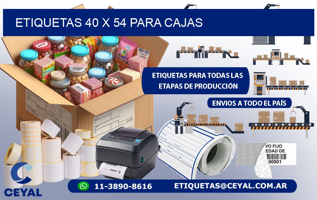 ETIQUETAS 40 x 54 PARA CAJAS