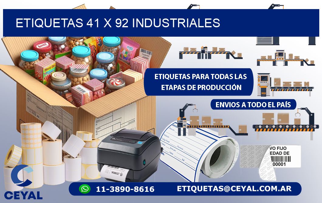 ETIQUETAS 41 x 92 INDUSTRIALES