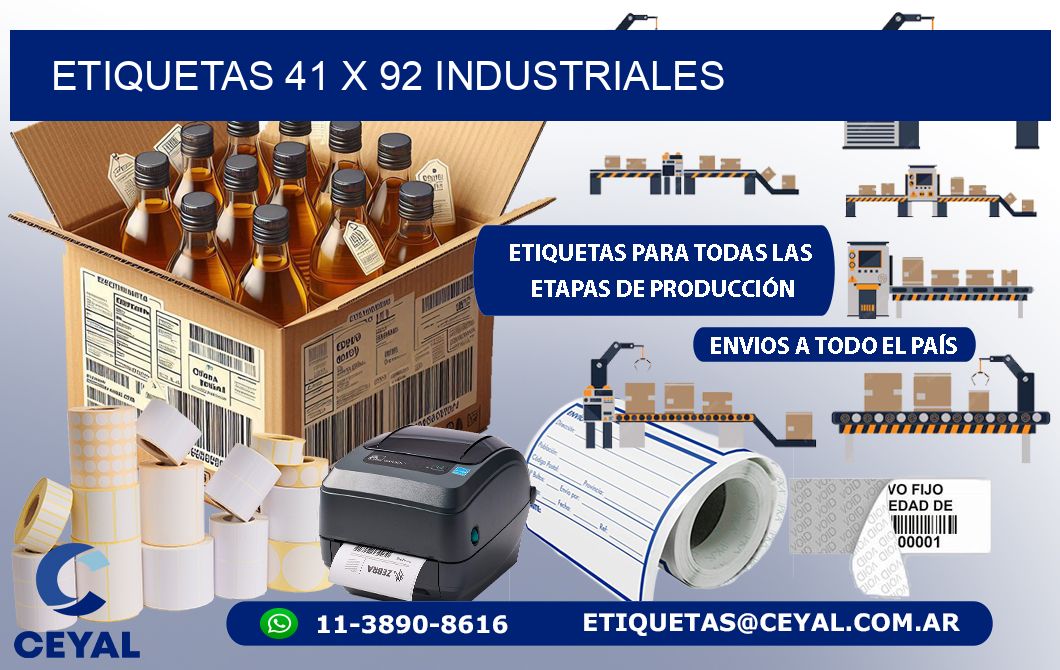 ETIQUETAS 41 x 92 INDUSTRIALES