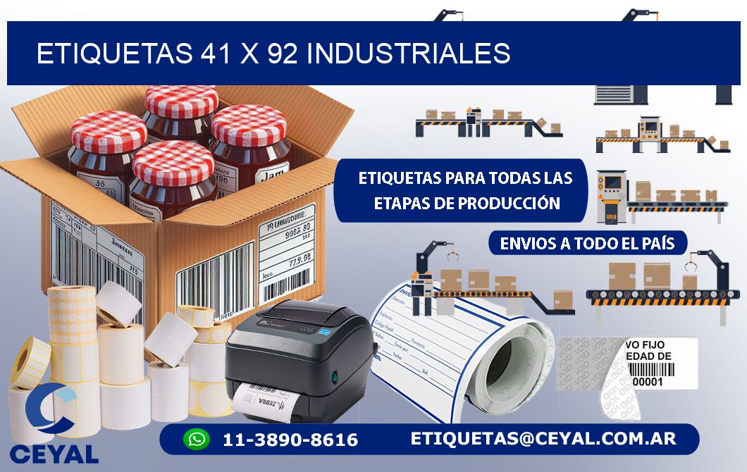 ETIQUETAS 41 x 92 INDUSTRIALES