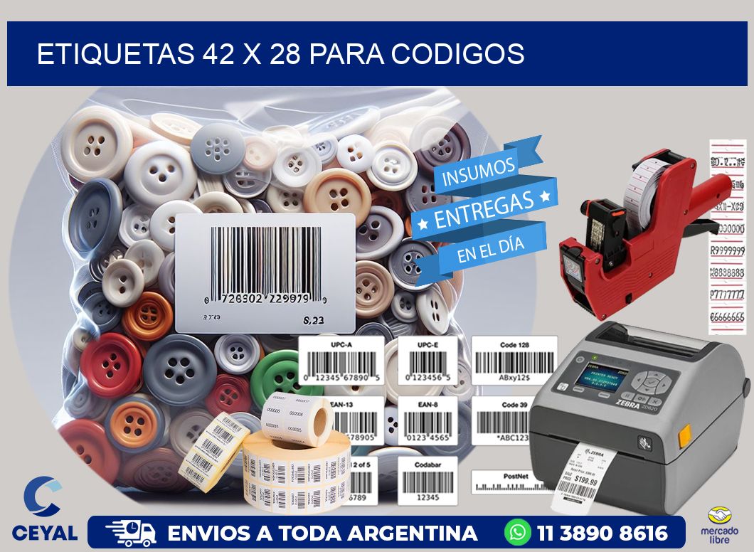 ETIQUETAS 42 x 28 PARA CODIGOS