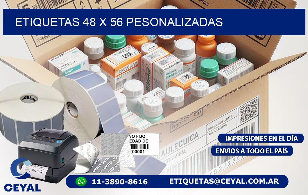 ETIQUETAS 48 x 56 PESONALIZADAS