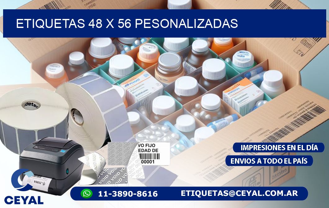 ETIQUETAS 48 x 56 PESONALIZADAS