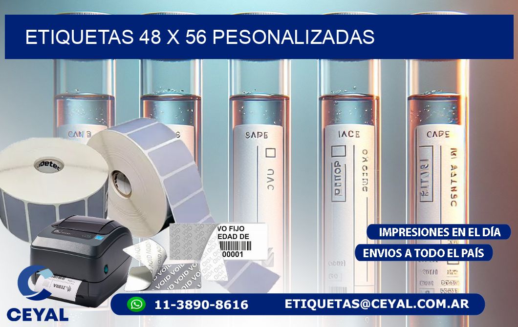 ETIQUETAS 48 x 56 PESONALIZADAS