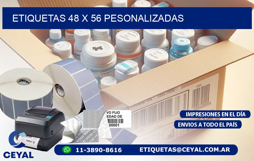 ETIQUETAS 48 x 56 PESONALIZADAS