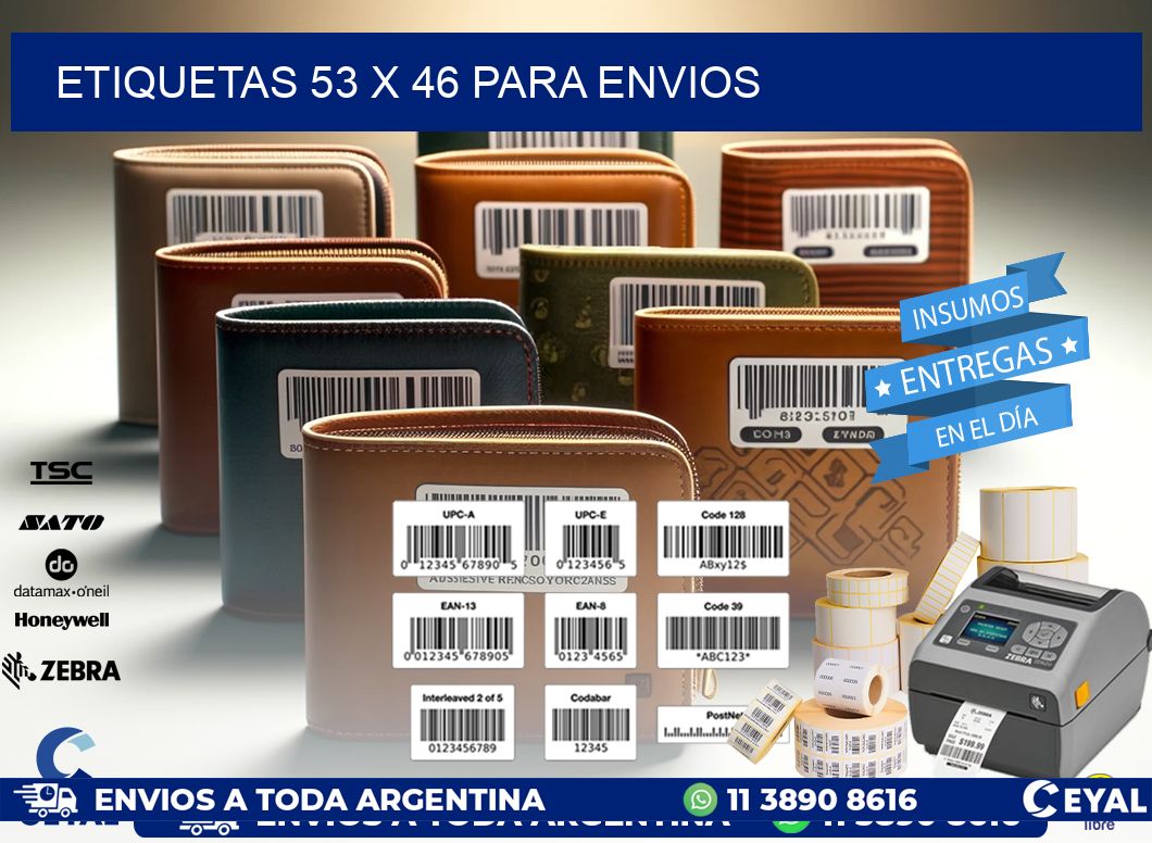 ETIQUETAS 53 x 46 PARA ENVIOS
