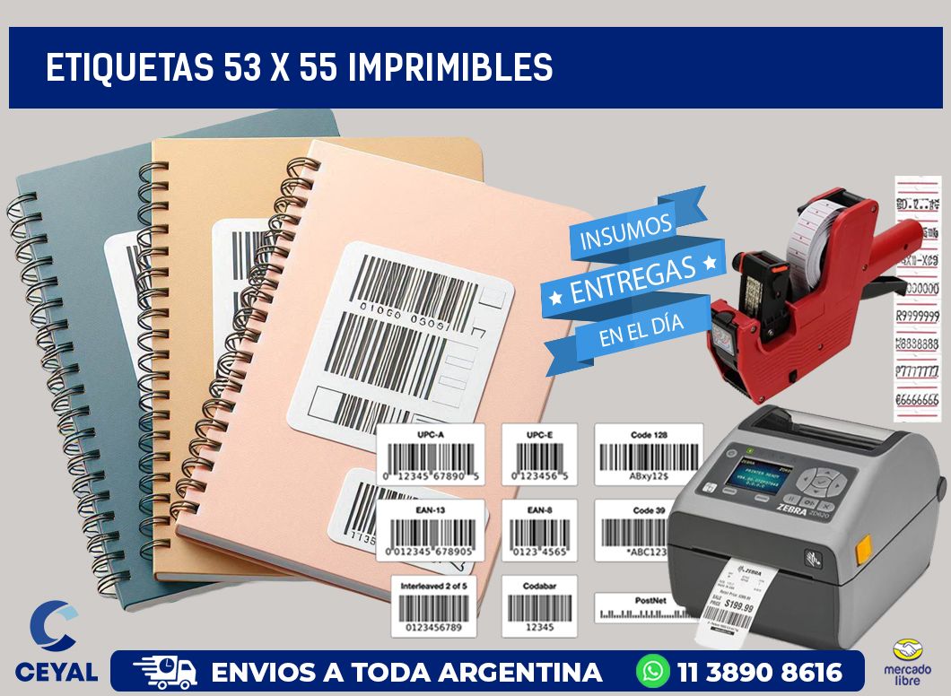 ETIQUETAS 53 x 55 IMPRIMIBLES