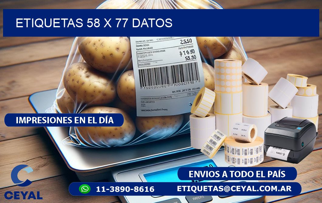 ETIQUETAS 58 x 77 DATOS