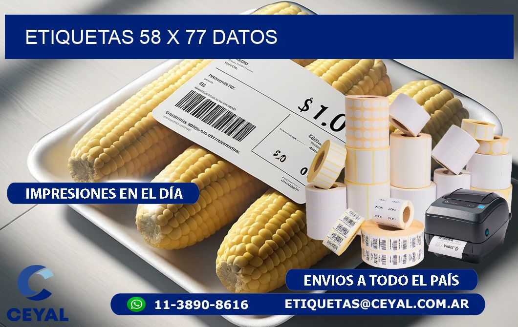ETIQUETAS 58 x 77 DATOS