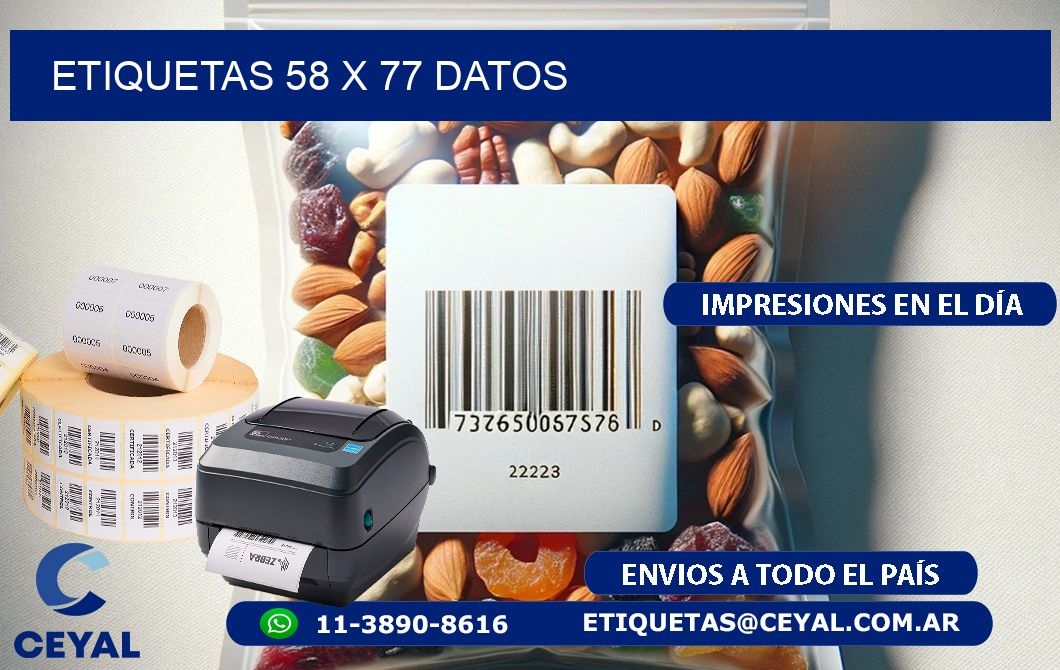 ETIQUETAS 58 x 77 DATOS