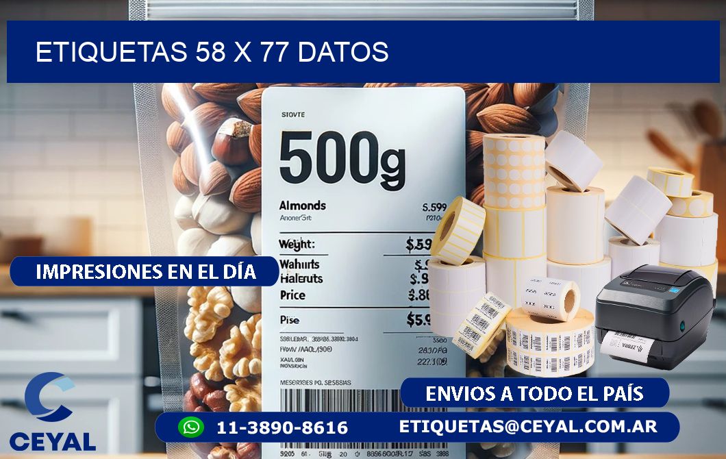 ETIQUETAS 58 x 77 DATOS