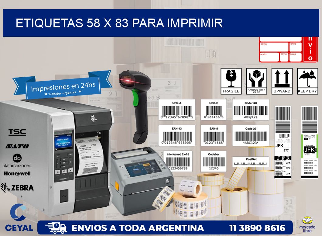 ETIQUETAS 58 x 83 PARA IMPRIMIR