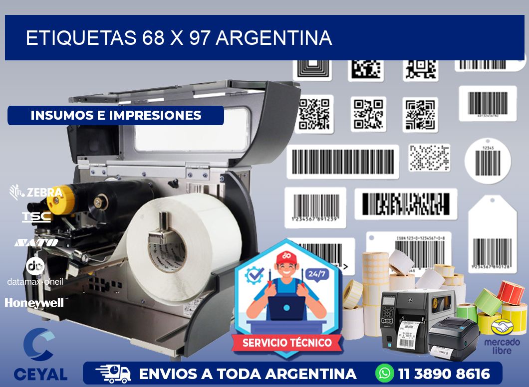 ETIQUETAS 68 x 97 ARGENTINA