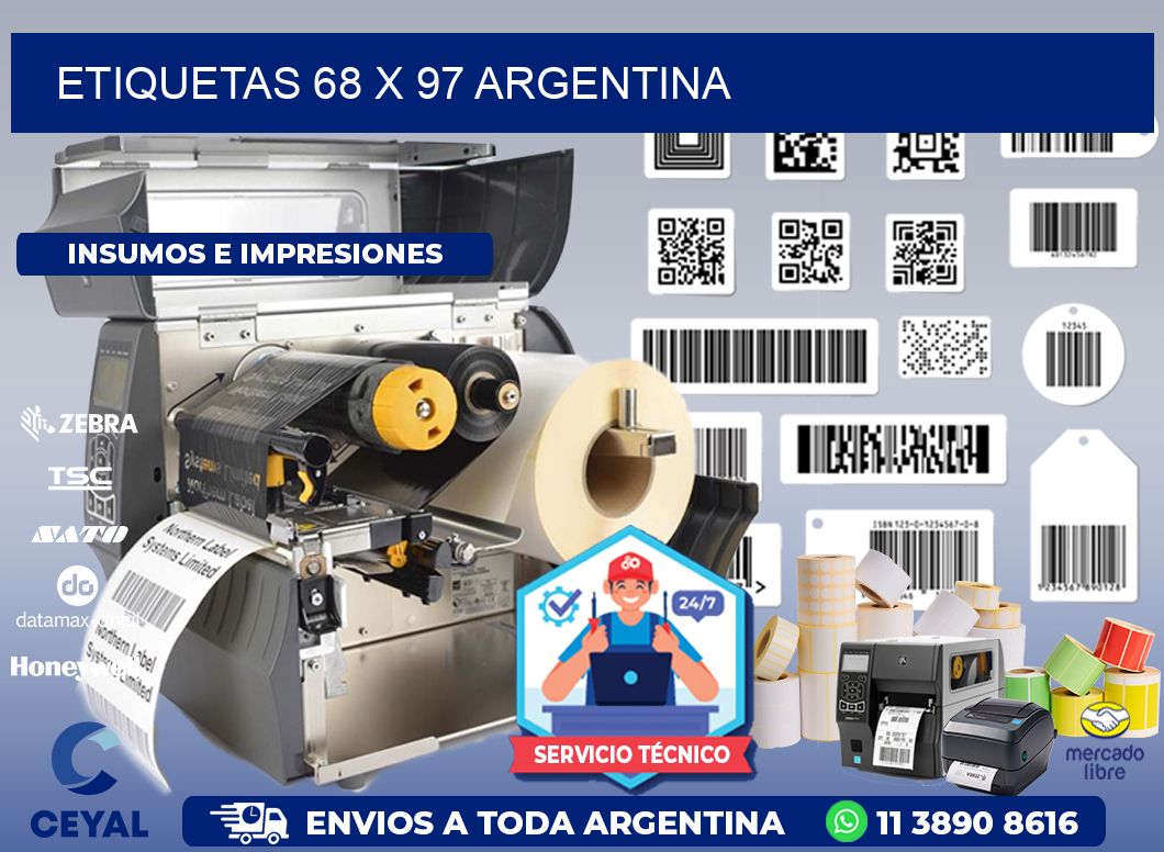 ETIQUETAS 68 x 97 ARGENTINA