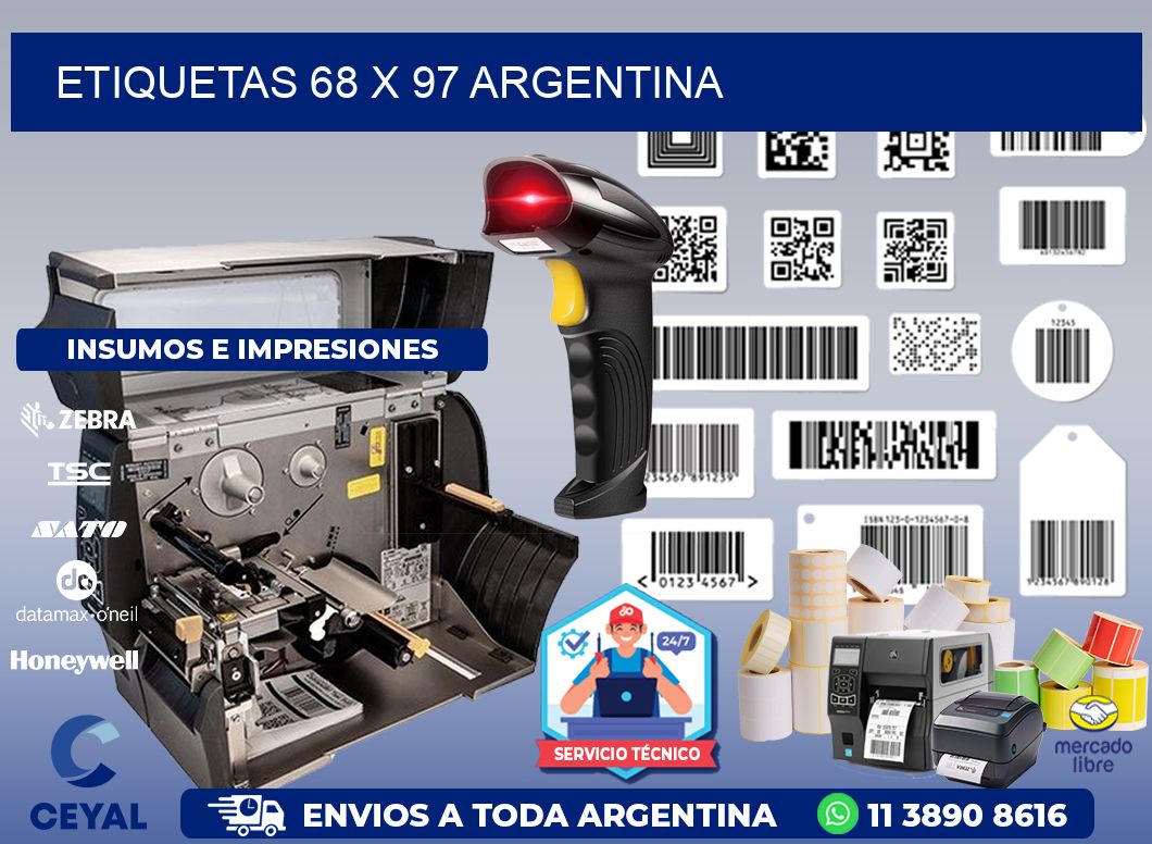 ETIQUETAS 68 x 97 ARGENTINA