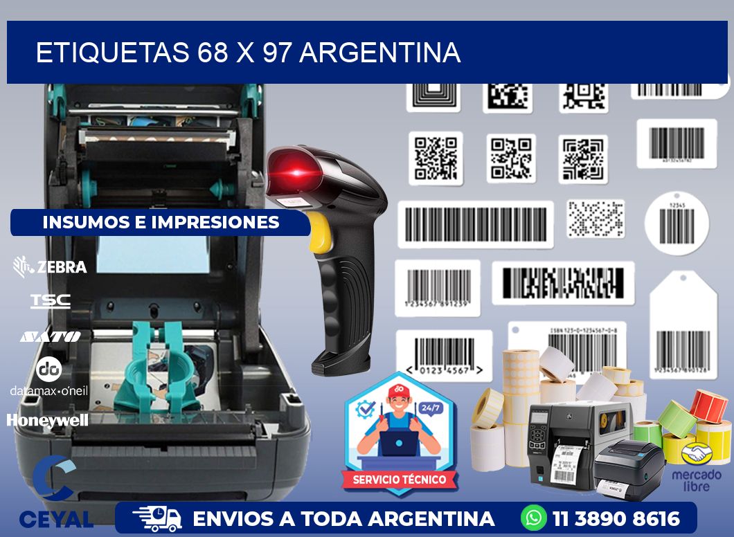 ETIQUETAS 68 x 97 ARGENTINA