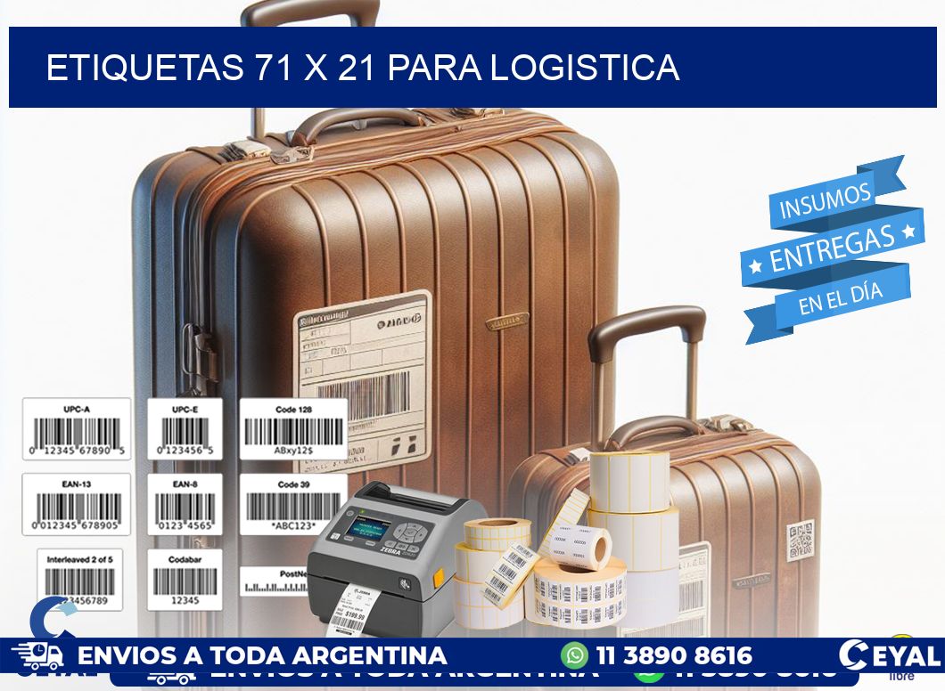 ETIQUETAS 71 x 21 PARA LOGISTICA