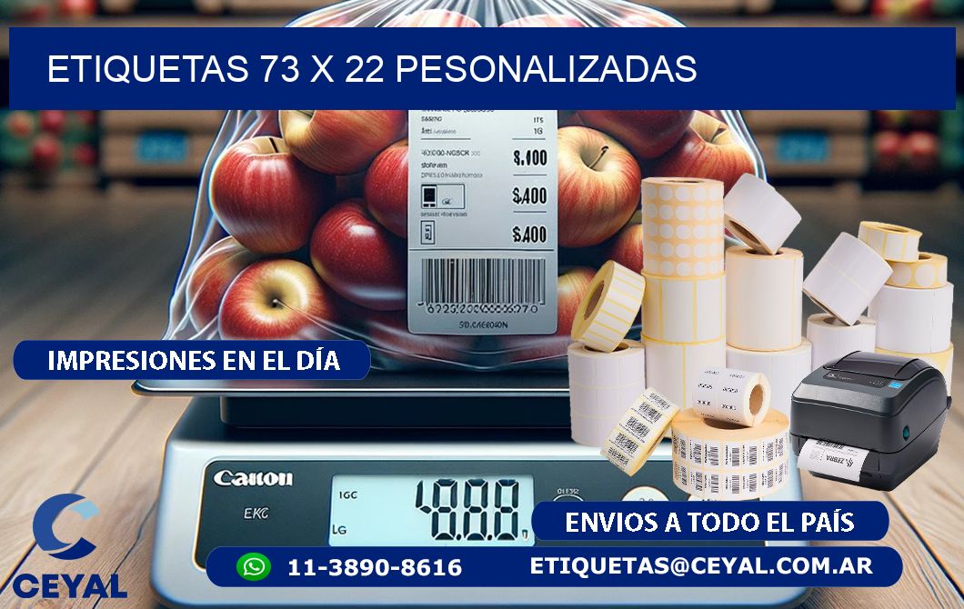 ETIQUETAS 73 x 22 PESONALIZADAS