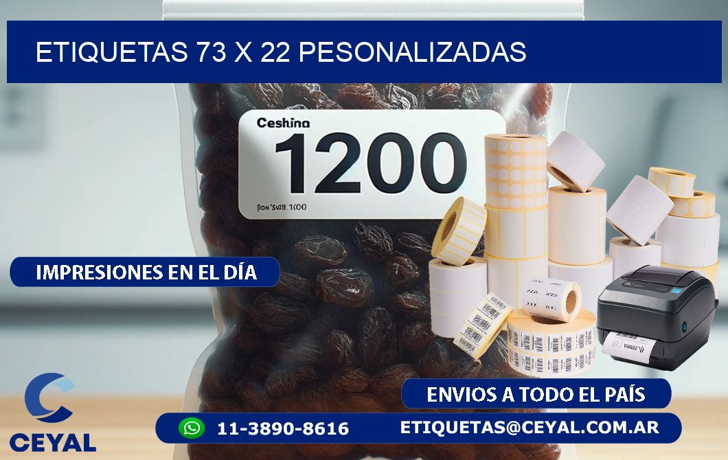 ETIQUETAS 73 x 22 PESONALIZADAS