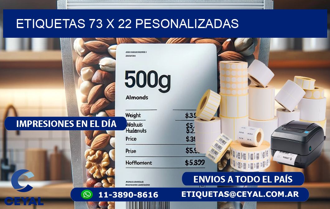 ETIQUETAS 73 x 22 PESONALIZADAS