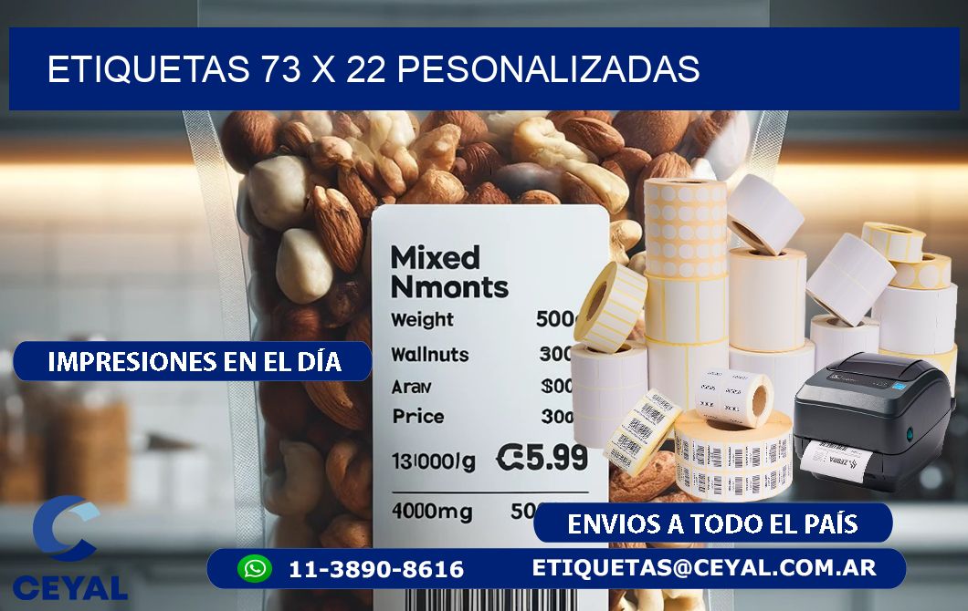 ETIQUETAS 73 x 22 PESONALIZADAS