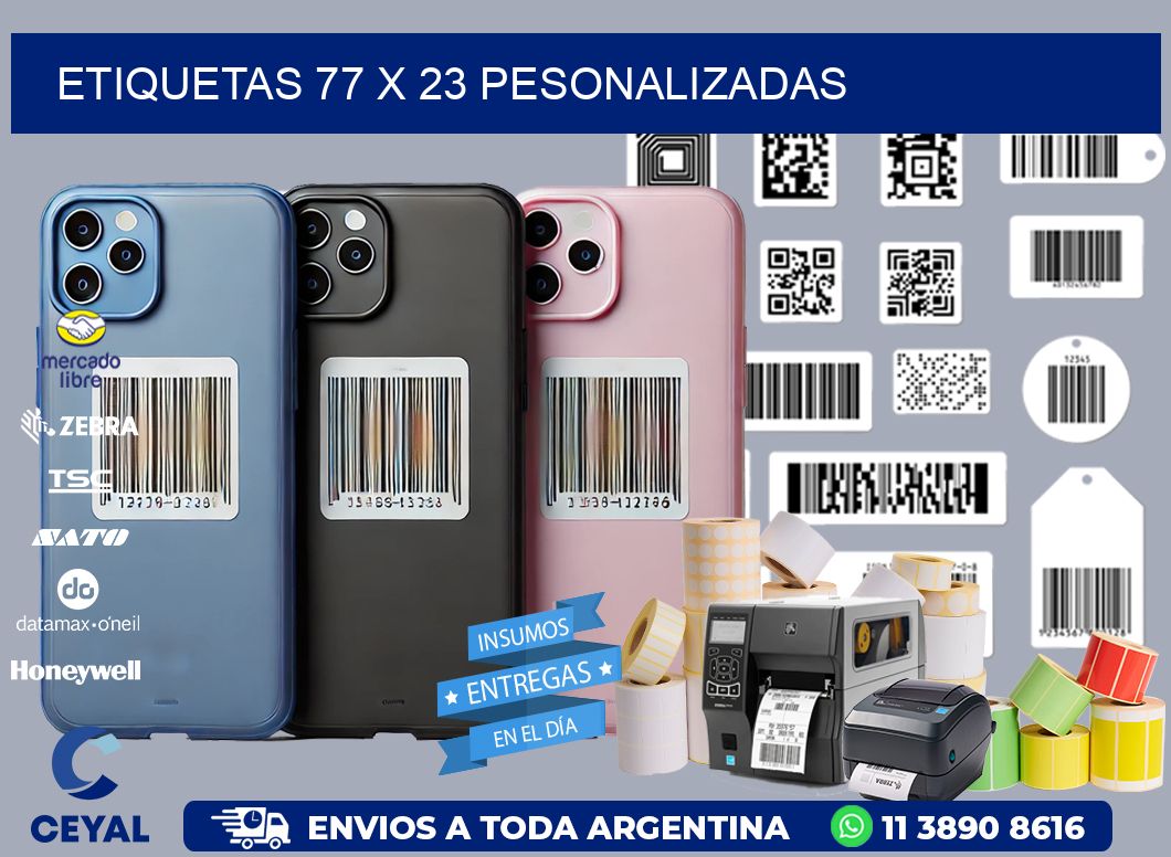 ETIQUETAS 77 x 23 PESONALIZADAS
