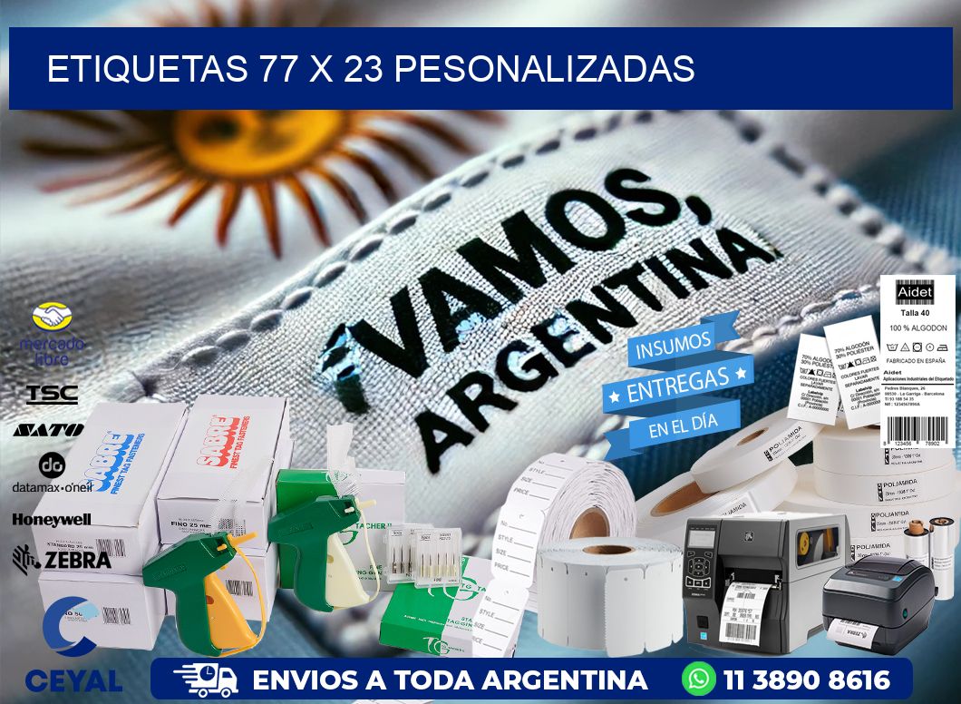 ETIQUETAS 77 x 23 PESONALIZADAS