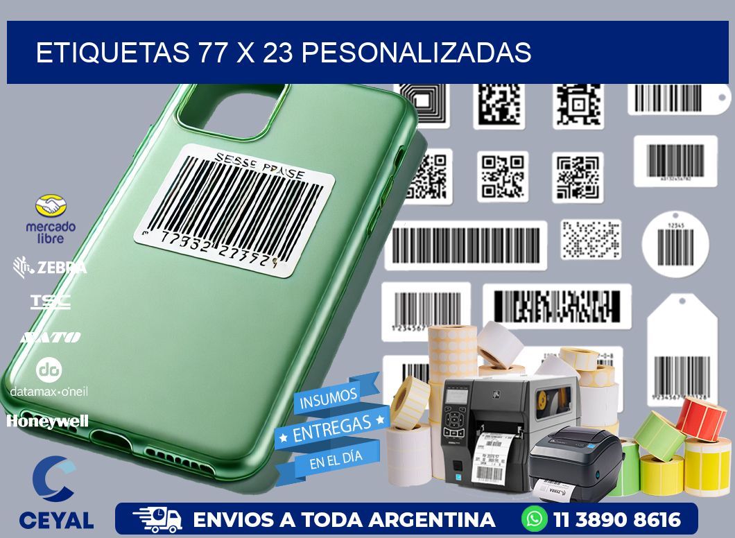 ETIQUETAS 77 x 23 PESONALIZADAS