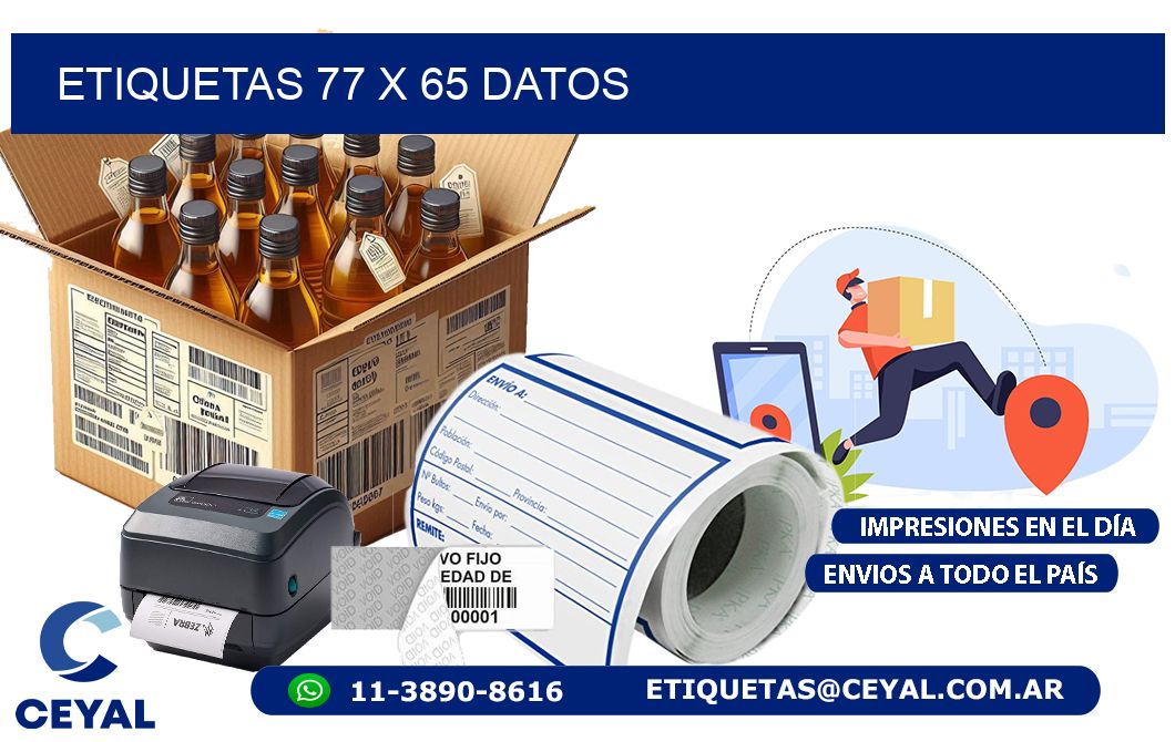 ETIQUETAS 77 x 65 DATOS