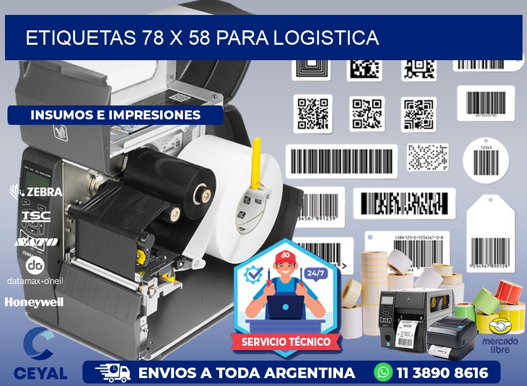 ETIQUETAS 78 x 58 PARA LOGISTICA